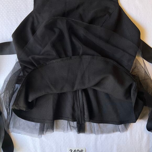 Women’s Sleeveless Backless Peplum Blouse size XS, Black, Mesh Details - Picture 7 of 10